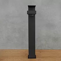Modern minimalist stainless steel faucet, height 30,5 cm, spout length 14 cm, color black