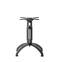 Metal table base with sturdy four-legged design with a black finish from steel, fixed central column, available heights 6072106 cm