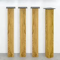 Straight table legs, height 71 cm, square-shape 8x8cm, oak solid wood, finished with natural oil, set of 4 pcs