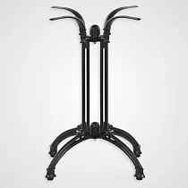 Cast iron table base with 4 feet, 44.5x44.5 cm, black color, height 73 cm, suitable for tabletop 70x70 cm, weight 17 kg
