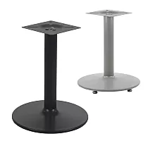 Metallist keskne lauajalg musta või halli värviga kohvilauale, aluse läbimõõt 46 cm, kõrgus 57,5 cm