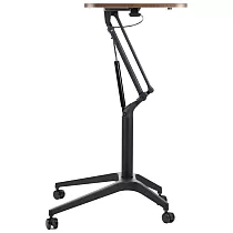 Table with adjustable height, table height 73.5 - 104 cm, base width 71 cm, surface dimensions 72x48 cm, different color combinations