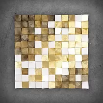 3D meno kūriniai, metalo tapyba, medinė mozaika, 75x75 cm