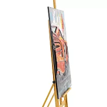 3D kunstiteos, metallikunst, punane sportauto, 80x120 cm