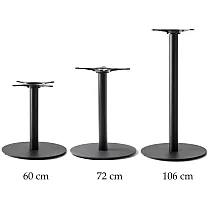 Smaga centrālā galda kāja no tērauda, galda virsmām ar diametru līdz 100 cm, kafijas galdiņiem, pusdienu galdiem vai bāra galdiem, jebkurā RAL krāsā