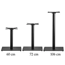 Tērauda kvadrātveida formas galda kāja ar apaļu kolonnu lielām galda virsmām līdz 120x120 cm, dažādi augstumi 60 cm, 72 cm vai 106 cm, jebkurā RAL krāsā