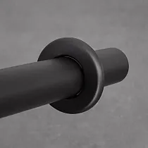 Decorative U-shape pipe-look sink siphon made of brass, in matte black color
