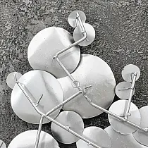 3D metalo sienų piešinys, sienų dekoras, paveikslas, burbuliukai, matmenys 58x123cm