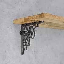 Cast iron shelf bracket with decorative boy element, size 24x24 cm, set of 2 pcs.