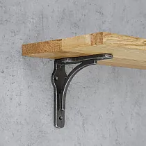 Dekoratīvs plauktu turētājs no čuguna, unikāls, dziļums 12,5 cm, augstums 12,5 cm, 2 gab.