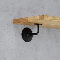 Universal steel elegant black bracket, railing holder, set of 6 pcs
