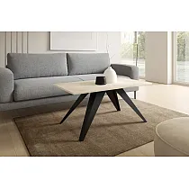 Lofto stiliaus stačiakampis kavos staliukas 120x60 cm, aukštis 48 cm, tvirtas plieninis rėmas