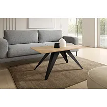 Loft style rectangular coffee table 120x60 cm, height 48 cm, durable steel frame