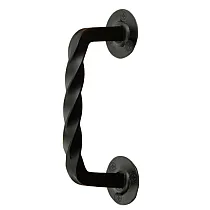 Augstākās kvalitātes tērauda vītā metāla rokturis bīdāmām durvīm, garums 19 cm, komplektā 4 gab
