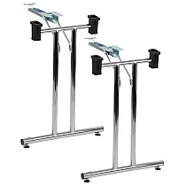 Metalinis sulankstomas stalo rėmas, chromuotas, gylis 48 arba 59 cm, aukštis 72,5 cm