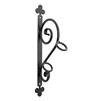 Decorative metal flag holder for facade made from high-quality steel, height 35 cm