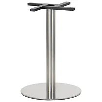 Roostevabast terasest keskne lauaalus, harjatud, aluse jala läbimõõt 50 cm, kõrgus 72 cm