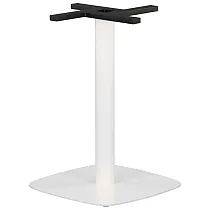 Central table base, height 71.5 cm, base foot dimensions 49.5 x 49.5 cm, white color