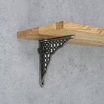Čuguna plauktu balsts, kronšteins, augstums 15 cm, garums 15 cm, komplektā 2 gabali