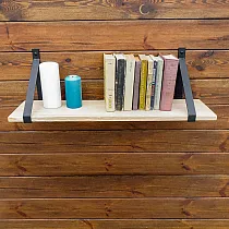 Steel shelf support, bracket, color steel grey, height 30 cm, right angles, length 21 cm, set of 2 pcs