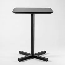 Keskne metallist lauajalg, aluse mõõdud 43x43 cm, kõrgus 60 cm, must, hall või valge
