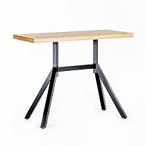 Metallist lauaalus valmistatud terasest, kõrgus 72 cm, must värv, suurte lauaplaatide jaoks - kuni 160x80 cm