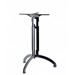 Cafe keskne lauaalus 3 jalaga statiiviraamil, valmistatud terasest, kõrgus 72 cm, must värv