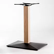Kafijas galda pamatne čuguns-koks, augstums 72 cm 60 cm 106 cm, svars 25.5 kg, galda virsmām līdz 120x80 cm