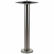 Stainless steel metal table base, floor-mountable, height 72.5 cm