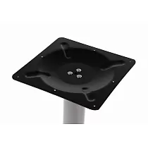 Stainless steel metal table base, floor-mountable, height 72.5 cm