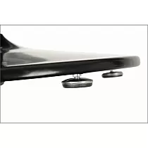 Metal central table leg made of steel, black or aluminum color, height 72 cm, base diameter 46 cm