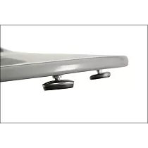 Metal central table leg made of steel, height 72 cm, black or grey color, base diameter 57 cm