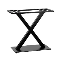 X rėmas metalinis pagrindas dideliems stalo paviršiams, pagamintas iš plieno, aukštis 73 cm, dugno plokštės dydis 69,5x39,5 cm