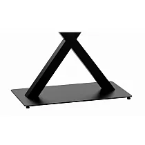 X rėmas metalinis pagrindas dideliems stalo paviršiams, pagamintas iš plieno, aukštis 73 cm, dugno plokštės dydis 69,5x39,5 cm