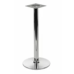 Metāla centrālā galda kāja, hroma efekts, augstums 110 cm, diametrs 46 cm