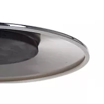 Central dinning table base, chrome color, height 71.5 cm, bottom plate diameter 45 cm