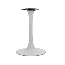 Curved central metal table base, white-gray, diameter 49 cm, height 72.5 cm