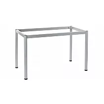 Table frame with round legs 136x76 cm, Colors: alu, white, black, graphite