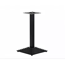 Cast iron table base powder coated, bottom base in Inca pyramid style, height 72.5 cm, bottom plate size 41x41 cm