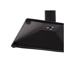 Metal table base made of steel, black color, angular base 44.5 cm, height 73 cm