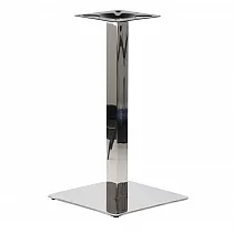 Polished stainless steel base 40x40 cm, height 72 cm
