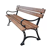Cast iron bench for garden, park Grace Lite with armrests, impregnated alder boards, length 150 cm, weight 31 kg