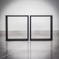 Massive steel table legs Quadro 40x45cm, 2 pcs set