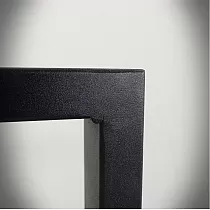 Zema augstuma taisnstūrveida metāla galda kāja no tērauda, augstums 40 cm, melnā un tērauda efekta krāsu opcijas, izmērs 60x40cm, komplektā 2 gab.