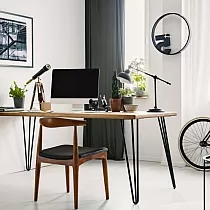 Decorative hairpin metal legs - bar diameter Ø10 mm, height 71 cm - set of four legs