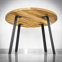 L-shape massive steel flat rod table legs, height 73 cm, 4 pcs set
