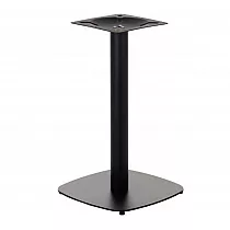 Metalinis stalo pagrindas su centrine plienine atrama, juodos spalvos, pagrindo dydis 45x45 cm, aukštis 73 cm