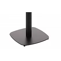 Metal table base with central steel support, black color, base size 45x45 cm, height 73 cm