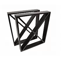 Izturīga metāla X formas galda kāja ar rāmi apkārt, izgatavota no tērauda, augstums 72 cm, platums 60 cm, krāsas melna vai balta, komplektā 2 gab.