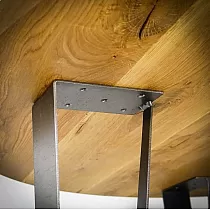 Smalka izskata metāla galda kāja Bulta no tērauda, augstums 71 cm, komplektā 4 kājas